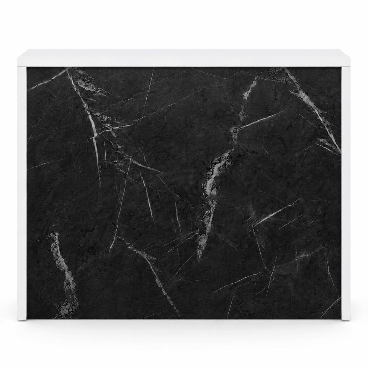 Genérico OFILIKE. Mostrador de Recepción Efecto Piedra Natural, Mesa Mostrador para Oficina, Clínica, Peluquería y Tienda, Mueble Recepción Moderno (50x120x105)