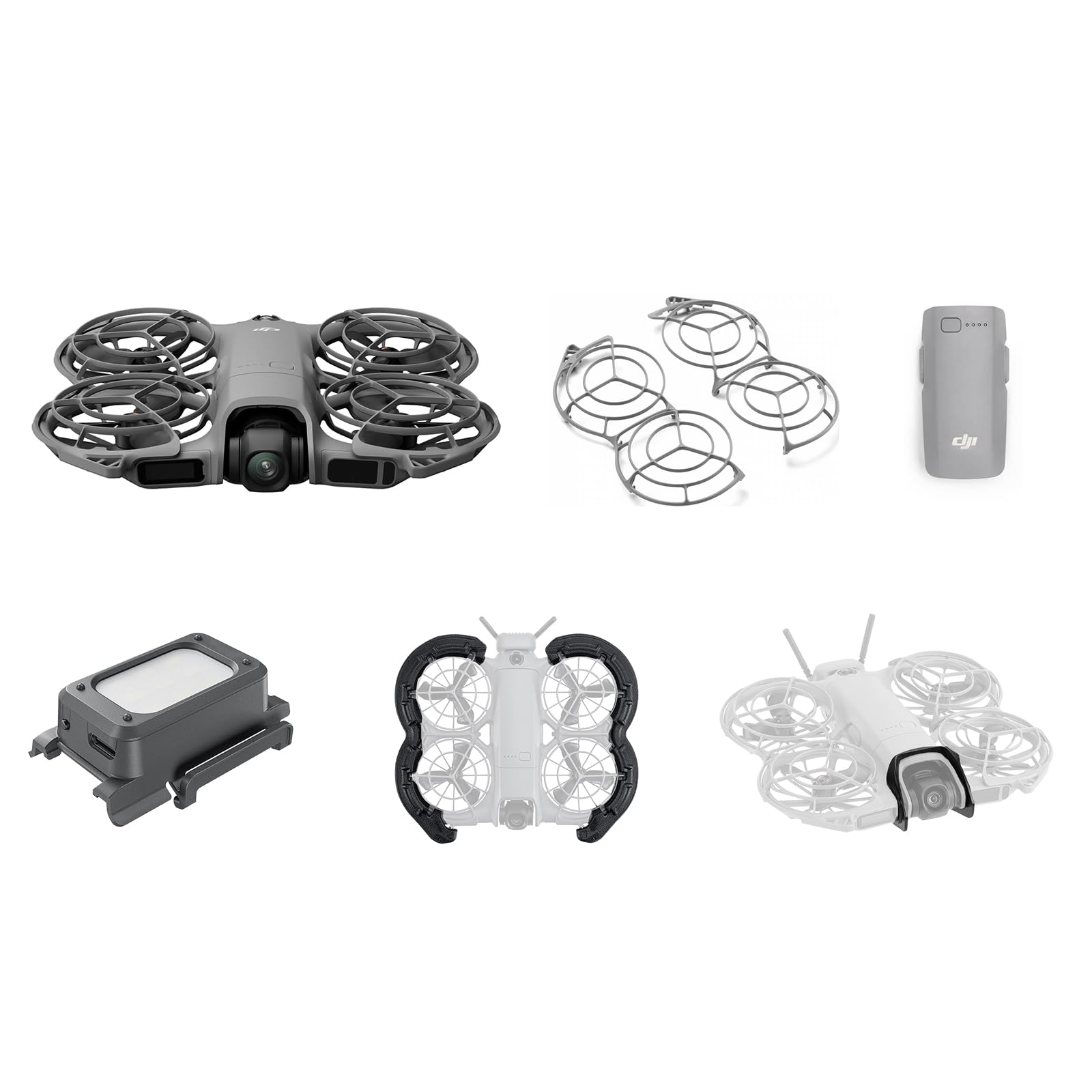 DJI Neo 2 (solo dron) Bundle, ligero y plegable, despegue y aterrizaje desde la palma, control gestual, detección de obstáculos omnidireccional, ActiveTrack, dron 4K