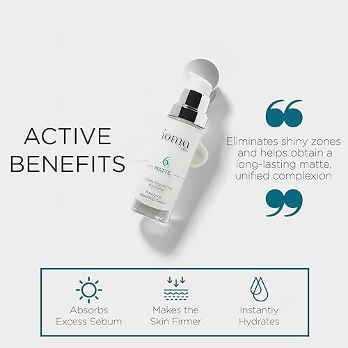 Miniatura 3 de IOMA Crema regulada matificante París, día y noche. Crema ligera reductora de brillo para pieles grasas o propensas a brotes (1.0 fl oz)