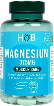 Holland and Barrett Magnesium 375mg Muscle Care Tablets, 90 Tablets, Vegan