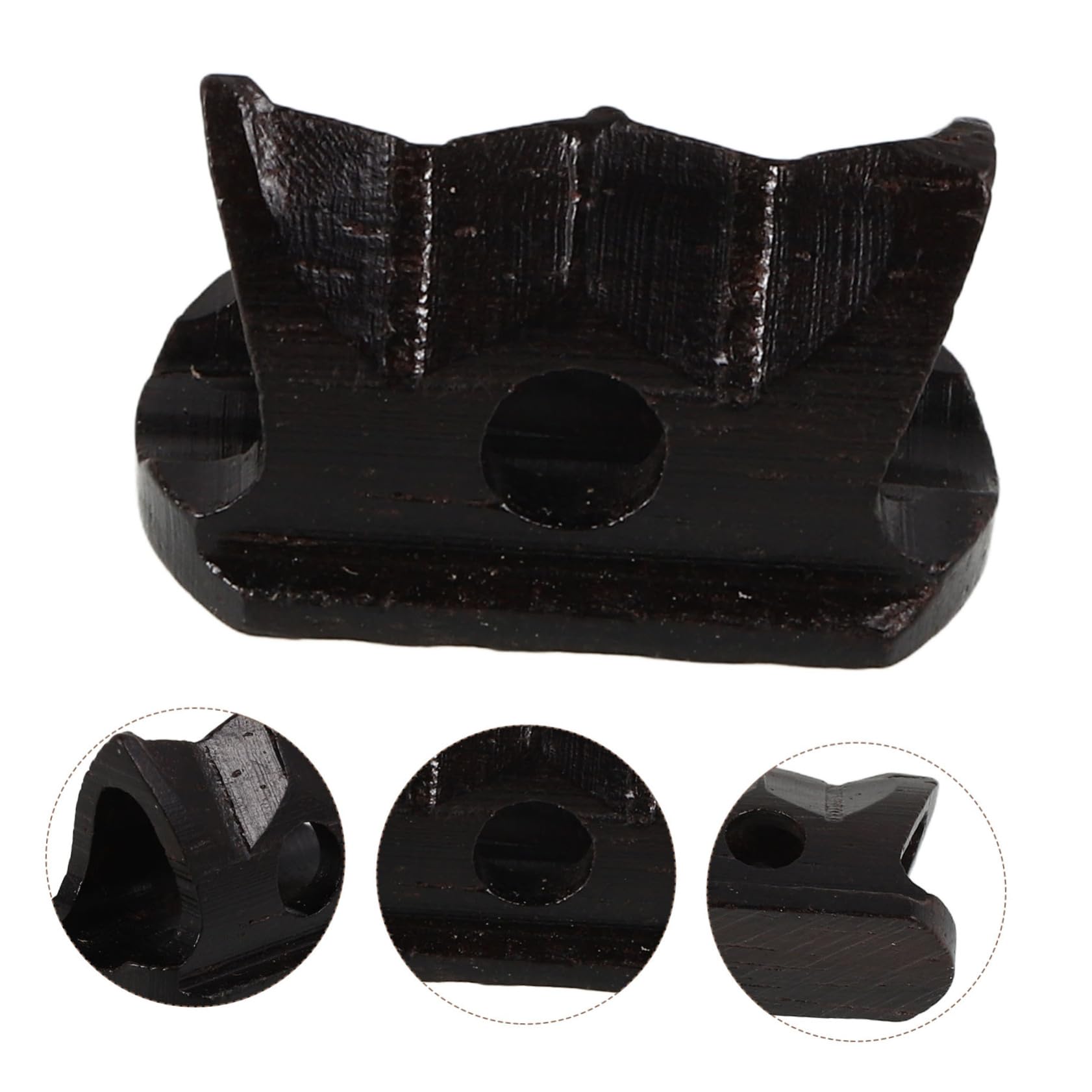 Toyvian Mini Drewniany Mostek Erhu Akcesorium Do Wymiany Dla Tradycyjnego Instrumentu Muzycznego Poprawa Jakości Dźwięku Heban