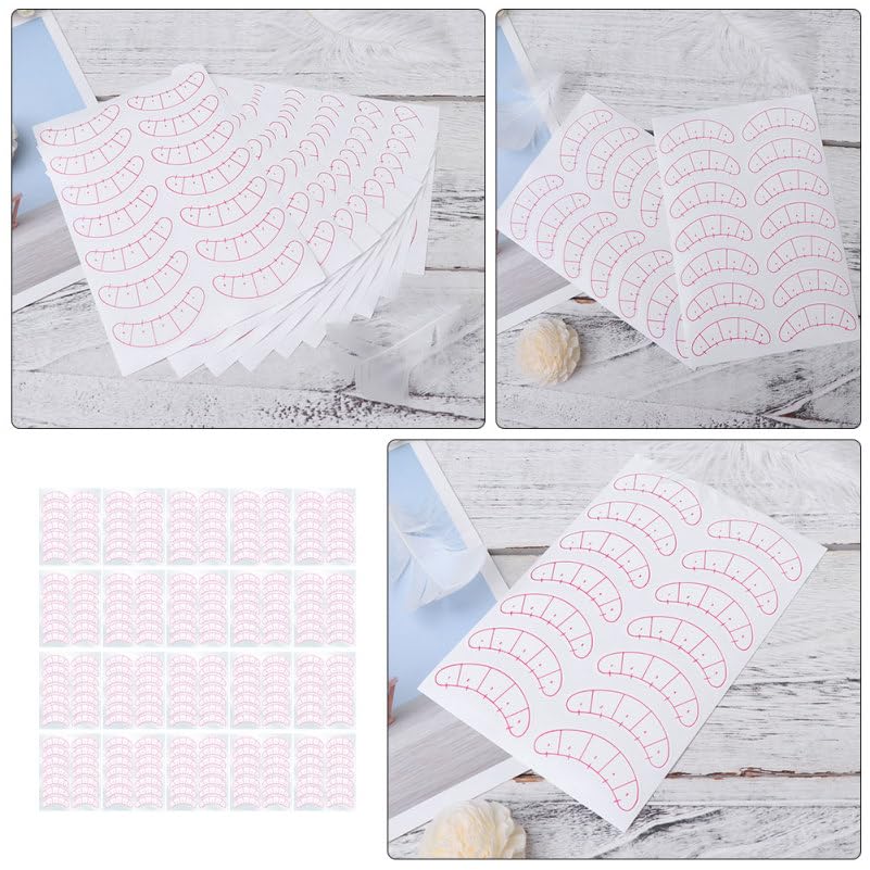 VALICLUD 30 Sheets Eyelash Extension Sticker Patches Lash Tape for Eyelash Extensions under Eye Patches for Lash Isolation and Positioning 320Pcs for Grafting and Training