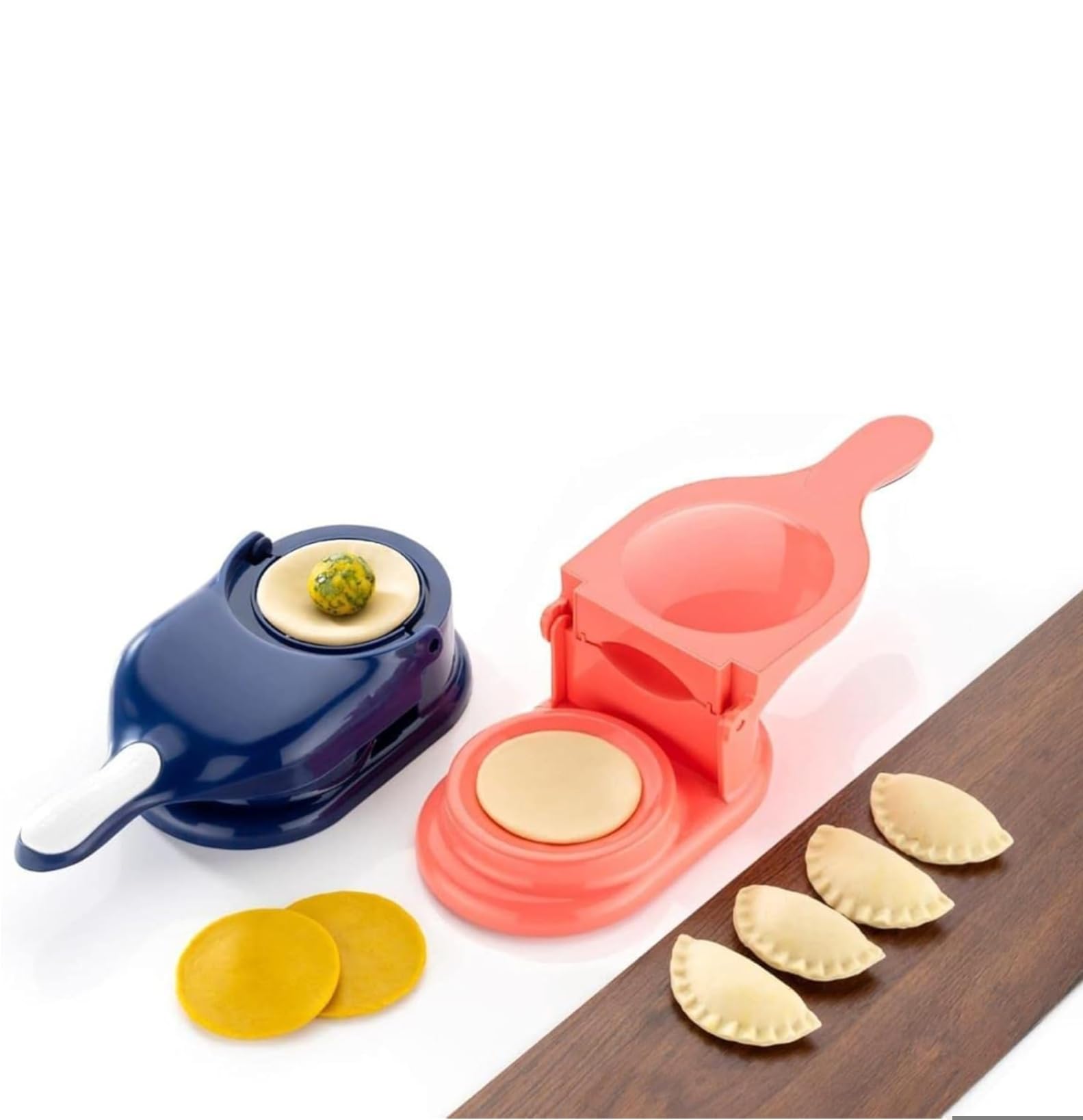 Dumpling Maker Set, 2-in-1 Plastic Mould with Dough Press, Empanada Pierogi Momo Making Tool-image-36