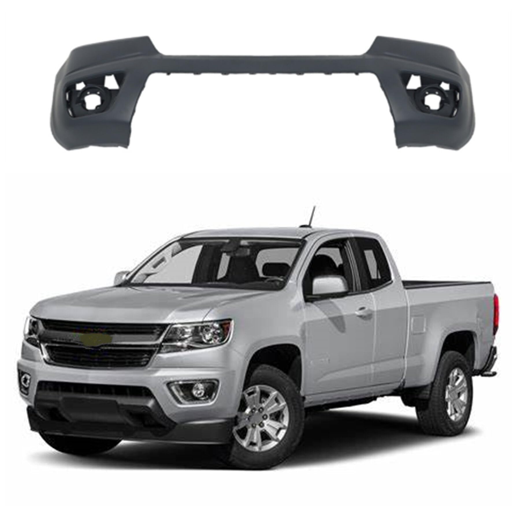 FEMPRXZ Front Bumper Lower Valance + Extension Plastic for Chevy for Colorado 2004-2012,for GMC