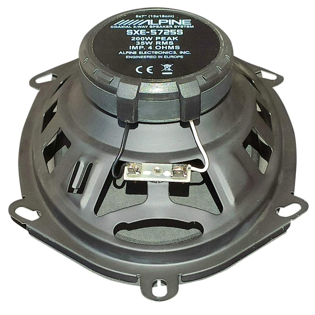 ALPINE SXE-5725S Paire d'enceintes coaxiales ovales 2 Voies 5 x 7 13,00 x 18,00 cm 130 x 180 mm 35 Watts rms 200 Watts Max 4 ohms Voiture, la Paire