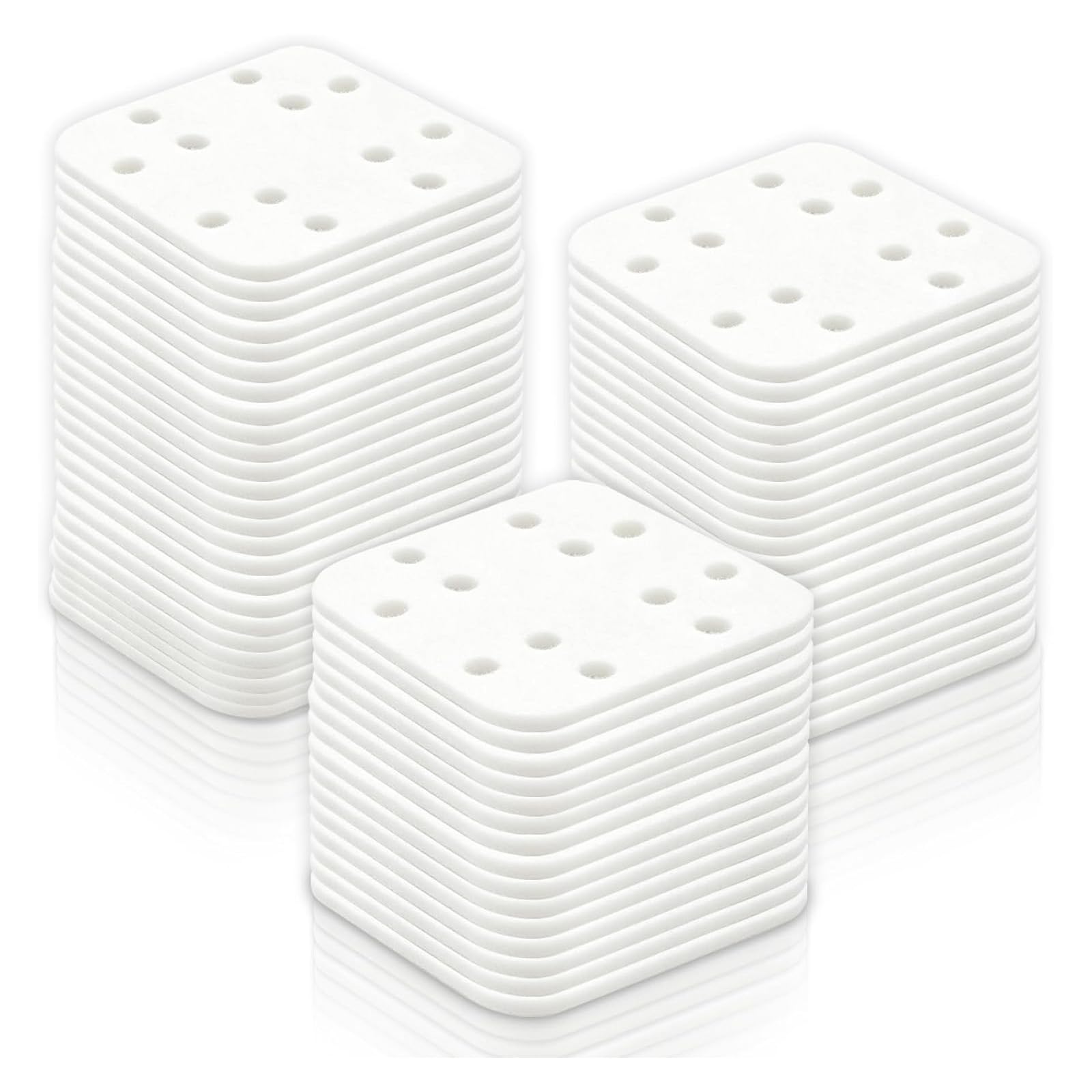 Mekalero Humidifier Mineral Absorption Pads 60 Pack White Cotton Fiber Descaling Pads for LV600HH LV600S 450S for Routine Care Replacement Insert