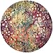 SAFAVIEH Monaco Collection 3' Round Pink/Multi MNC225D Boho Chic Abstract Watercolor Non-Shedding Dining Room Entryway Foyer Living Room Bedroom Area Rug