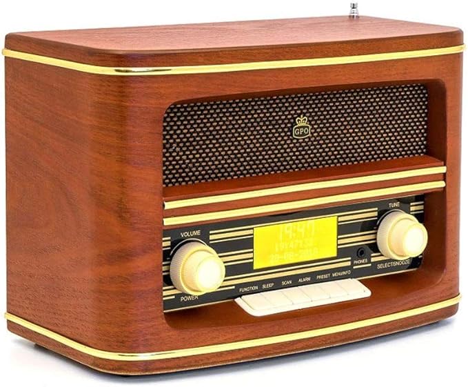 GPO Winchester DAB Radio, Retro FM/DAB, 60 Station Presets, LCD Display