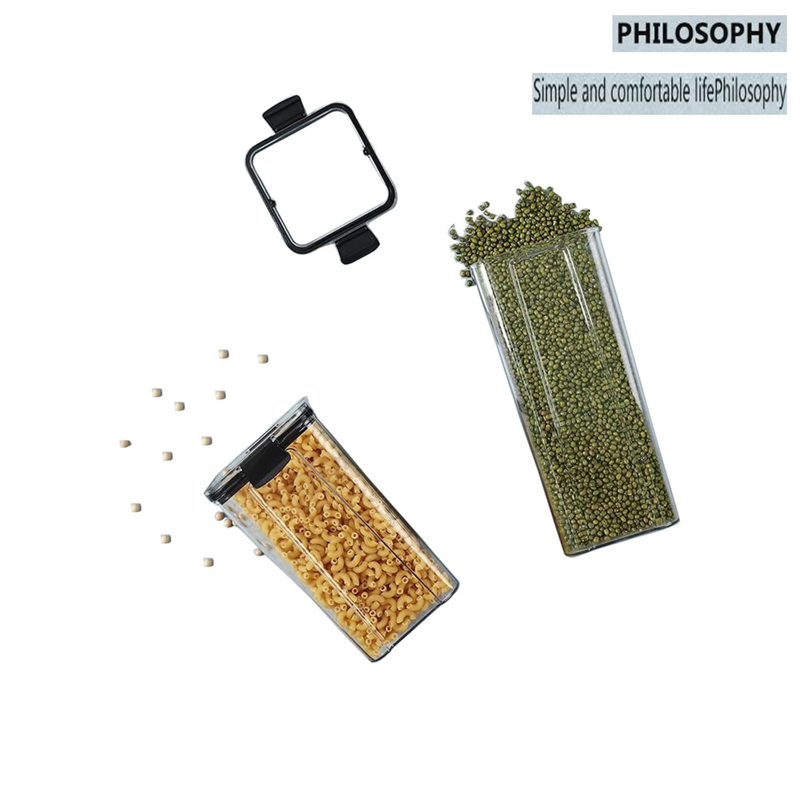 Barattolo di caffè Contenitori per alimenti, Lattine ermetiche, Scatole di plastica, Scatole di immagazzinaggio impilabili, Contenitori per alimenti impilabili, Serbatoi di stoccaggio del