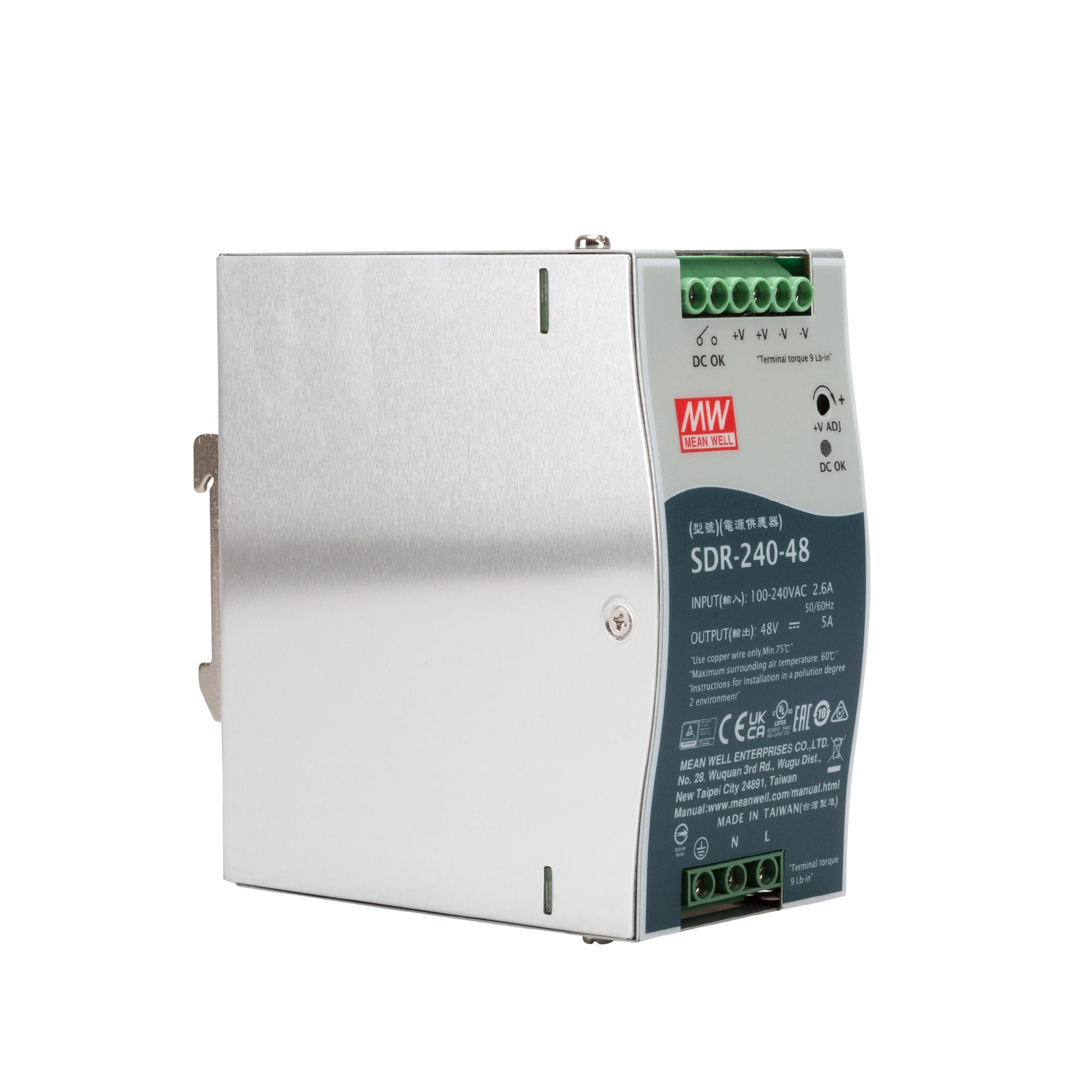 Mean Well SDR-240 DIN Rail SNT 240W 48V/5A