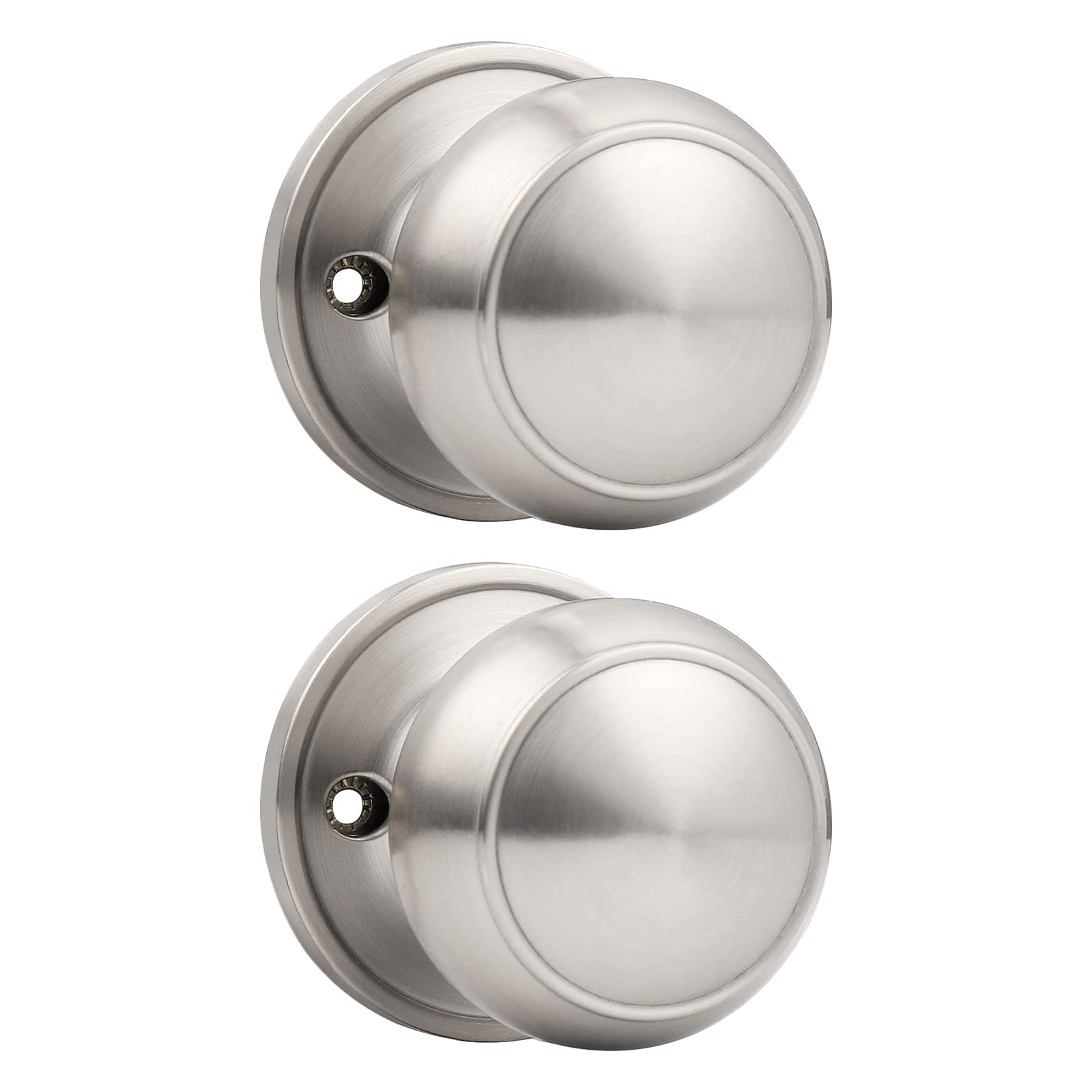 Brushed Nickel Dummy Door Knobs - 2 Pack -1