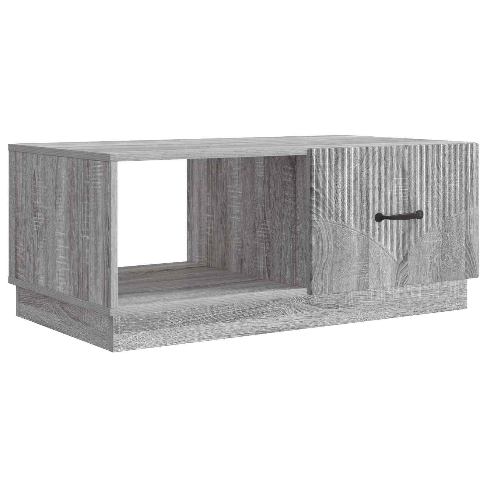 Table basse Sonoma grise en bois, meuble de salon idéal pour soirées télé