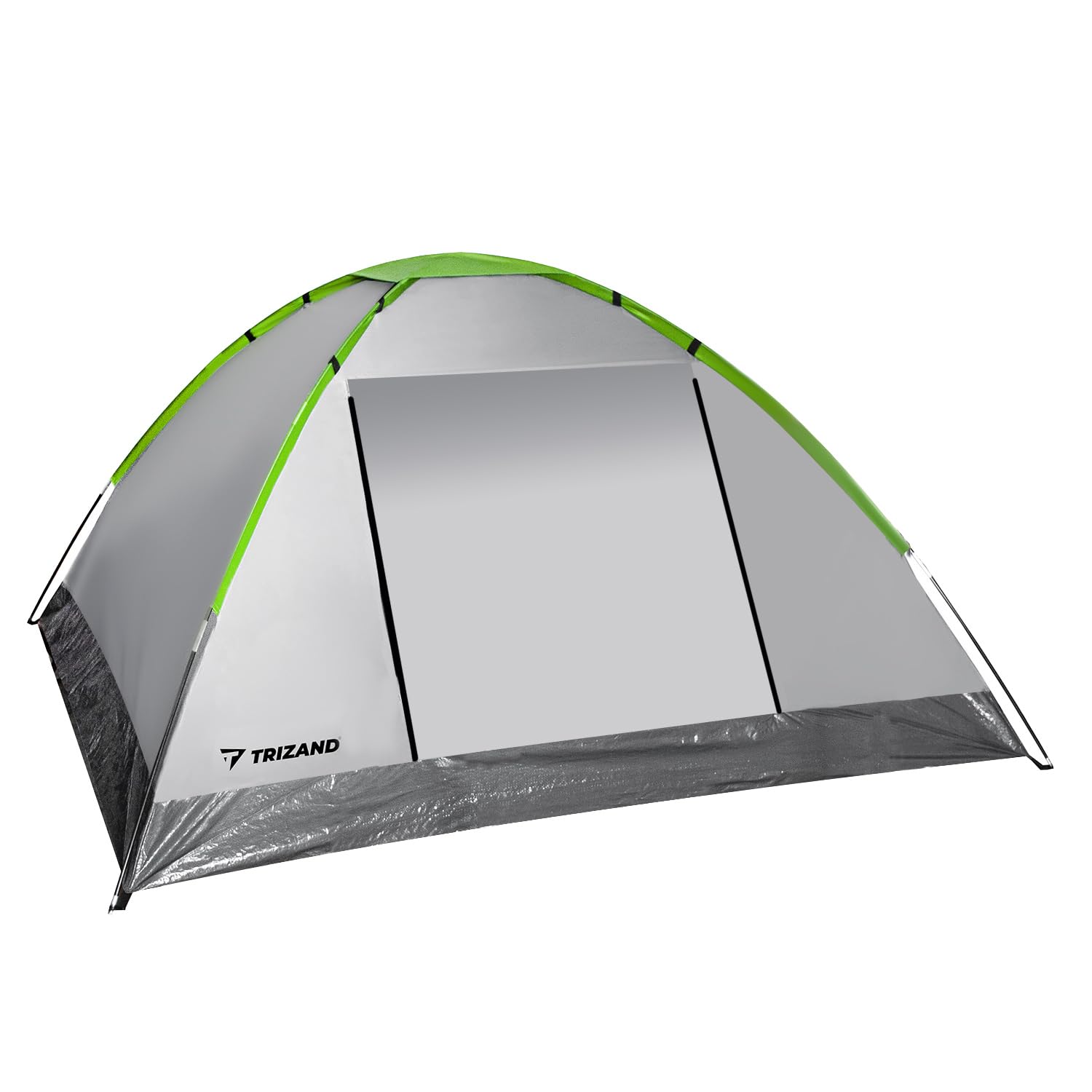 TRIZAND Campingzelt Montana mit Vordach 4 Personen Wasserdicht Moskitonetz Familienzelt Gruppenzelt 23481