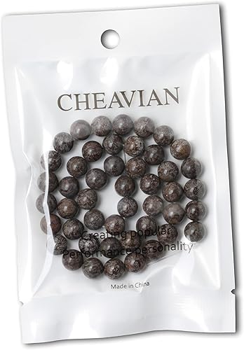 Miniatura 5 de 45 cuentas redondas sueltas de jaspe de copo de nieve marrón natural de 0.315 pulgadas (0.315 in), para fabricación de joyas, 1 cuerda de 15 pulgadas