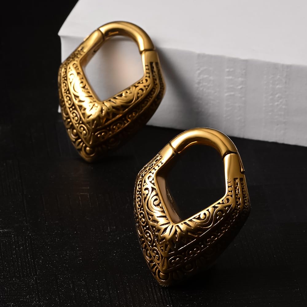 DOEARKO Pesi Dilatatore Orecchio 1 Paia Dilatatori Lobo In Acciaio Inossidabile Serpente Ear Hangers Expanders Piercing Gioiello per Uomini e Donne