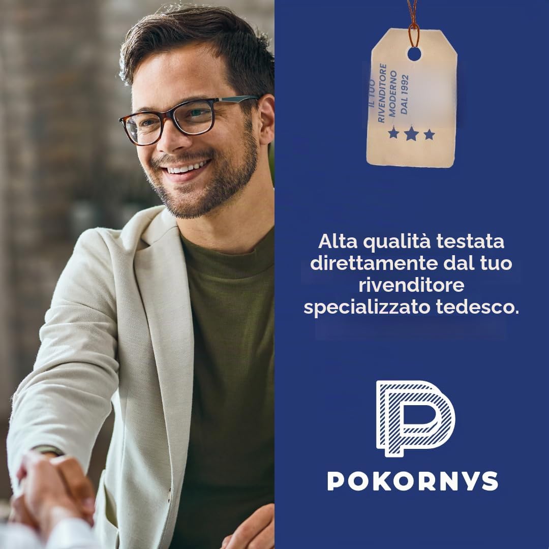Pokornys - Pistola etichettatrice Banok 503 X fine in set conaghi ricambio - Per applicazione etichette prezzo su tessuti pregiati come camicette, seta (1 Ago di ricambio)