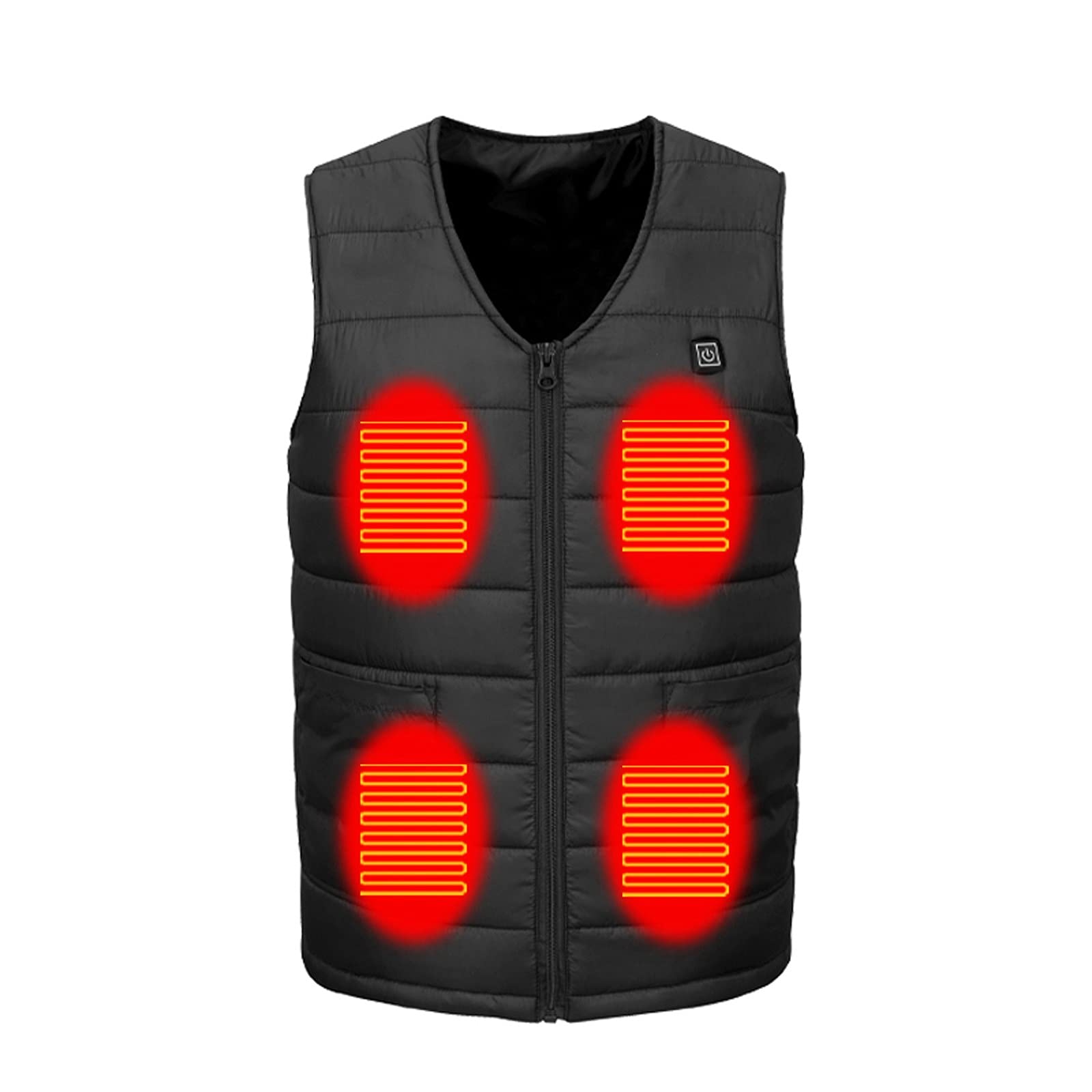 Chaleco térmico para hombre, chaleco térmico para hombre, chaleco de calefacción de una tecla, chaleco de control de temperatura de tres velocidades, calentador térmico grueso, chaleco unisex