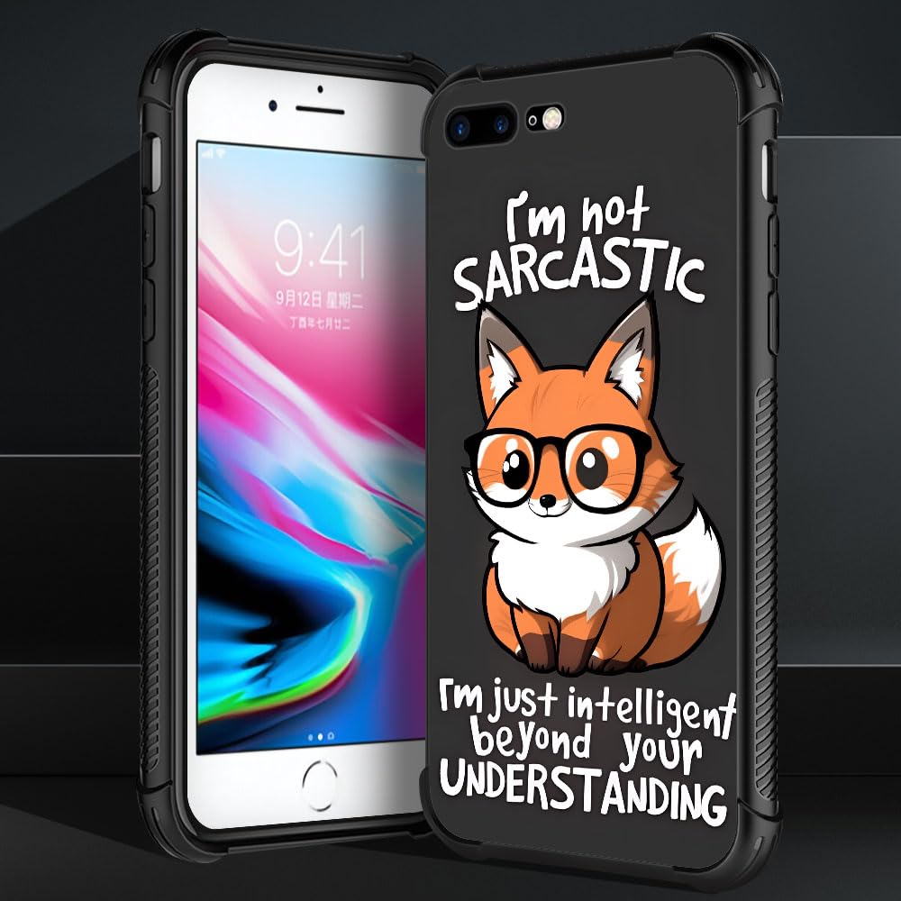 Amazon.com: CARLOCA Compatible with iPhone 8 Plus Case,Cute Fox Wear  Glasses iPhone 7 Plus Cases for Girls Boys,Graphic Design Shockproof  Anti-Scratch Drop Protection Case for iPhone 7/8 Plus : Cell Phones &