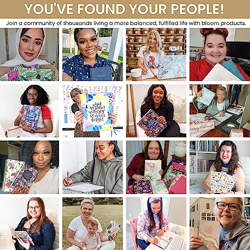 bloom daily planners Adesivos essenciais de calendário brilhantes e coloridos – 8 folhas, 1629 adesi