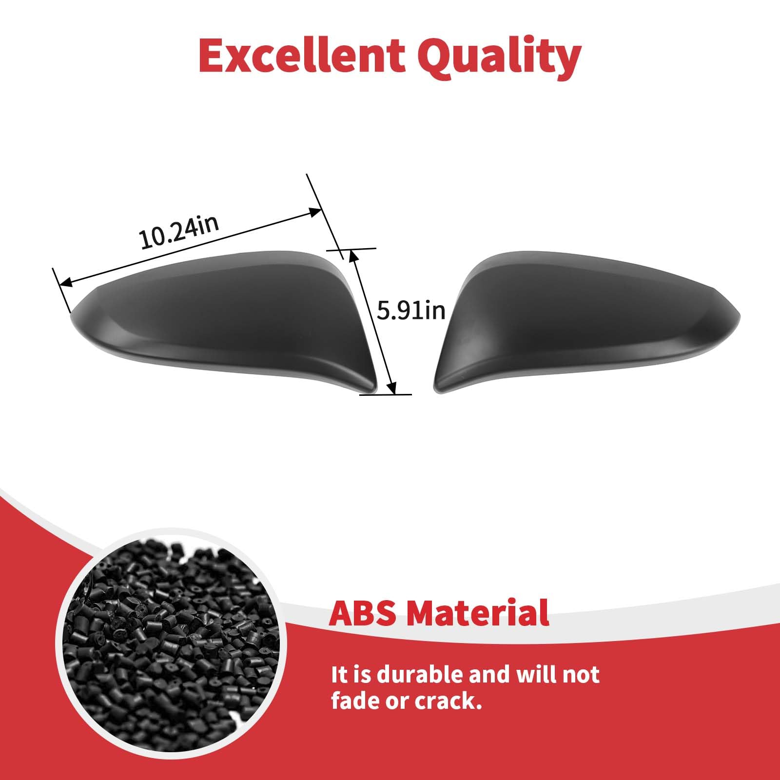 Linskip Driver And Passenger Side Mirror Covers Compatible With Jeep Renegade 2016