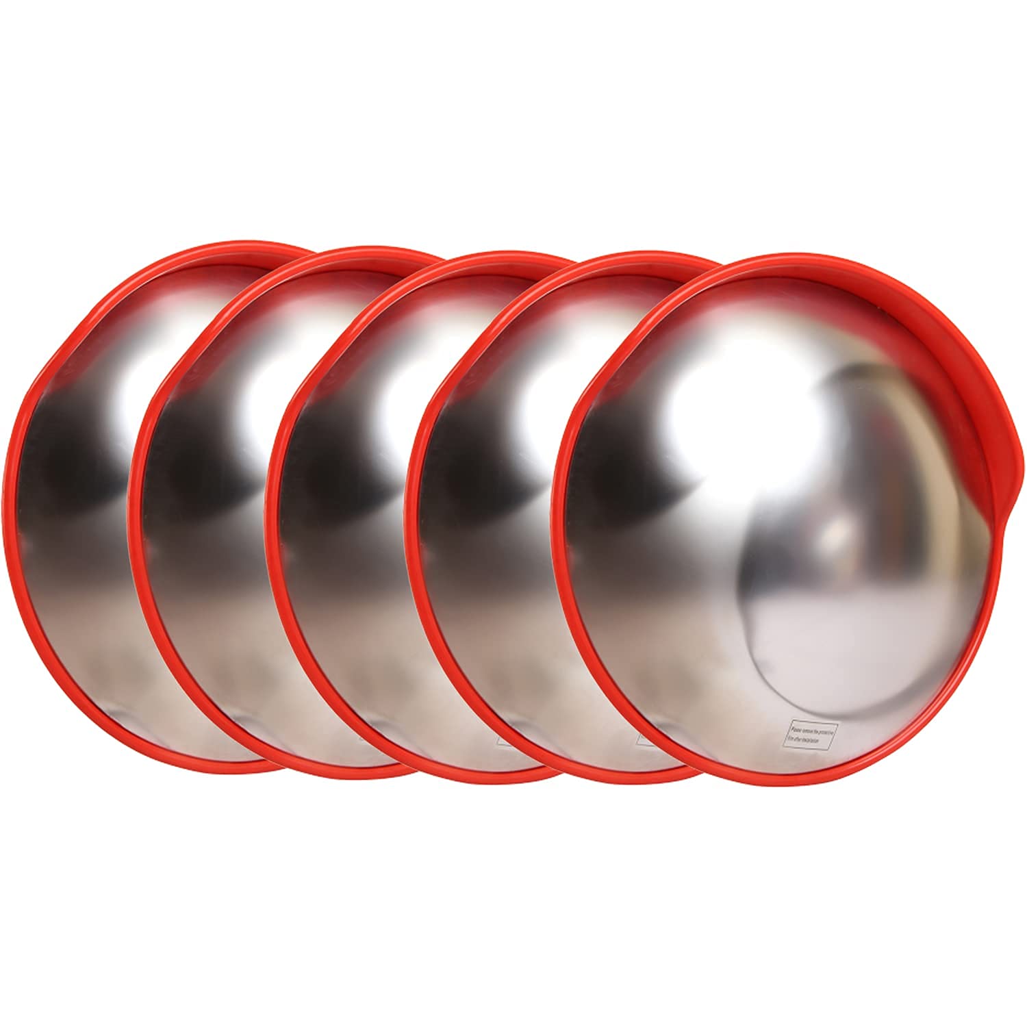 LADWA 2 Pcs Unbreakable 24 Inch/600Mm Diameter Wide Angle Convex Mirror/Security Mirror/Traffic Mirror For Road Safety With Installation Kit&Adjustable Fixing Bracket(Nuts&Bolts,Pack Of 2) inside