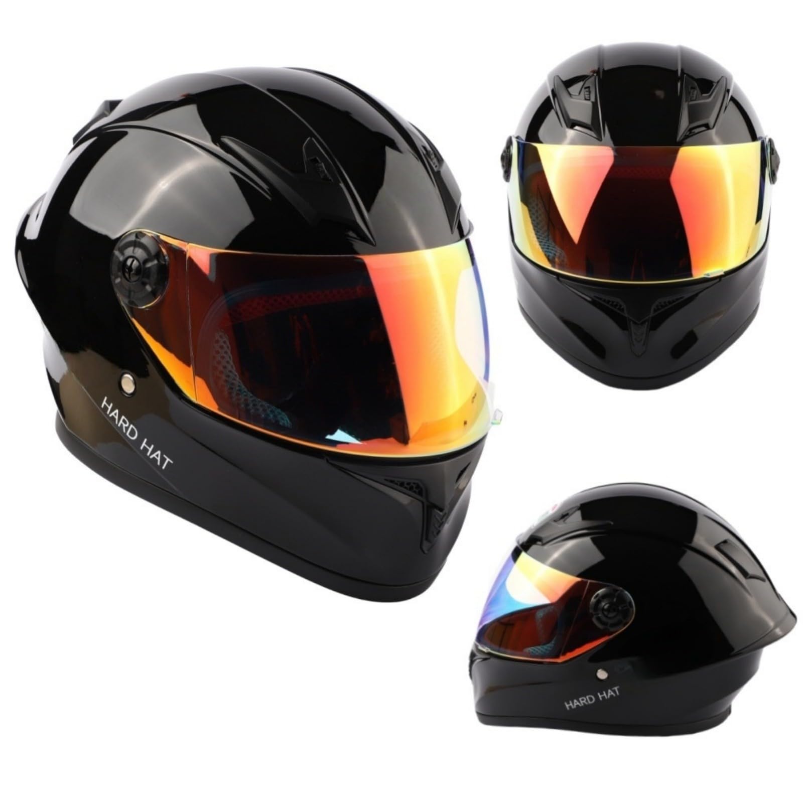 Kids Full Face Motorbike Helmet, Child All Weather Multi Purpose Helmet for Scooter, Electric Motorcycles, ECE Approved H,L(53-54CM)