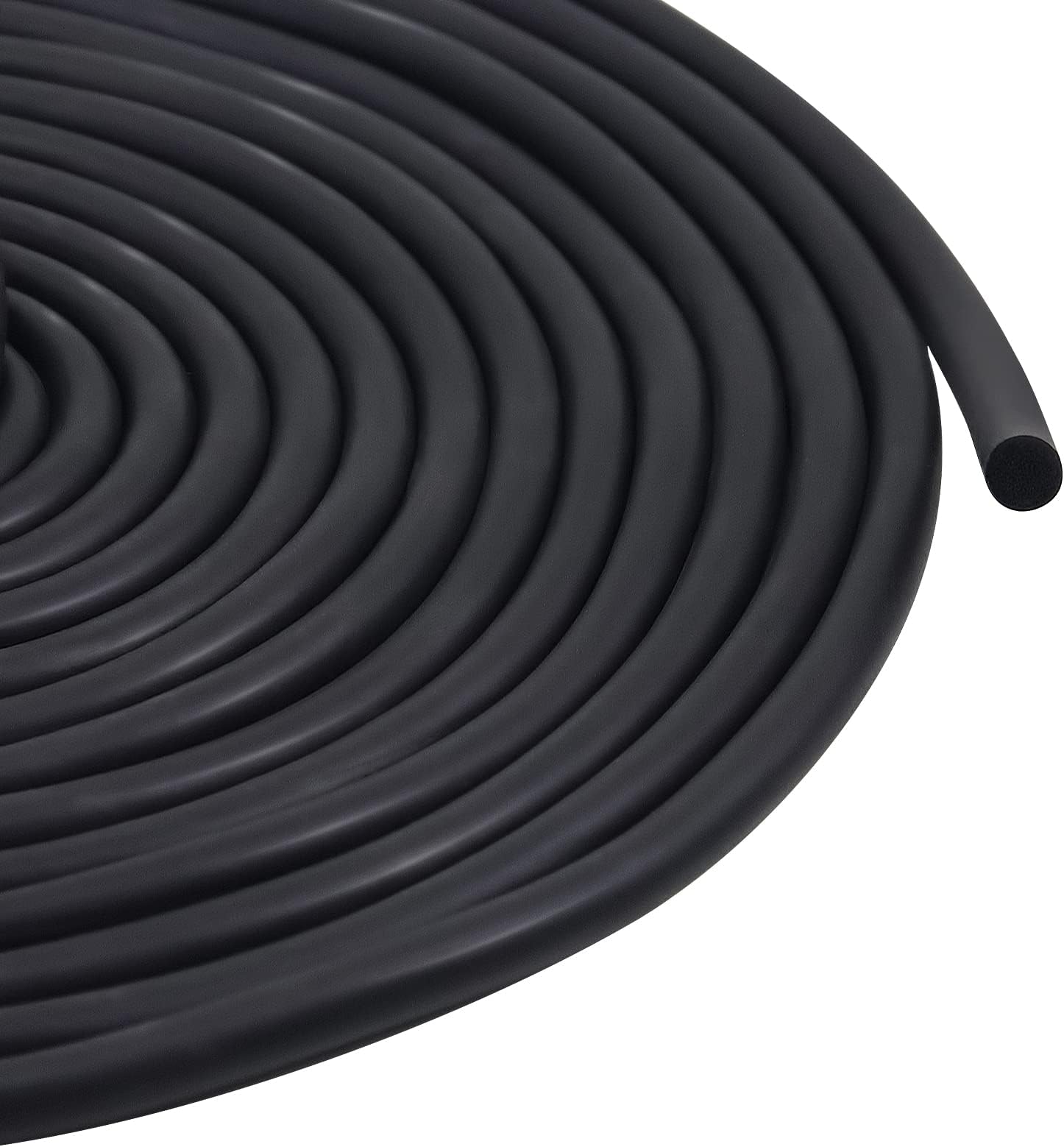 Storystore Backer Rod 1/4" Diameter x 16.4' Length Black EPDM Rubber Caulk Saver, Foam Backer Rod for Gaps and Joints Concrete Expansion Joint Filler
