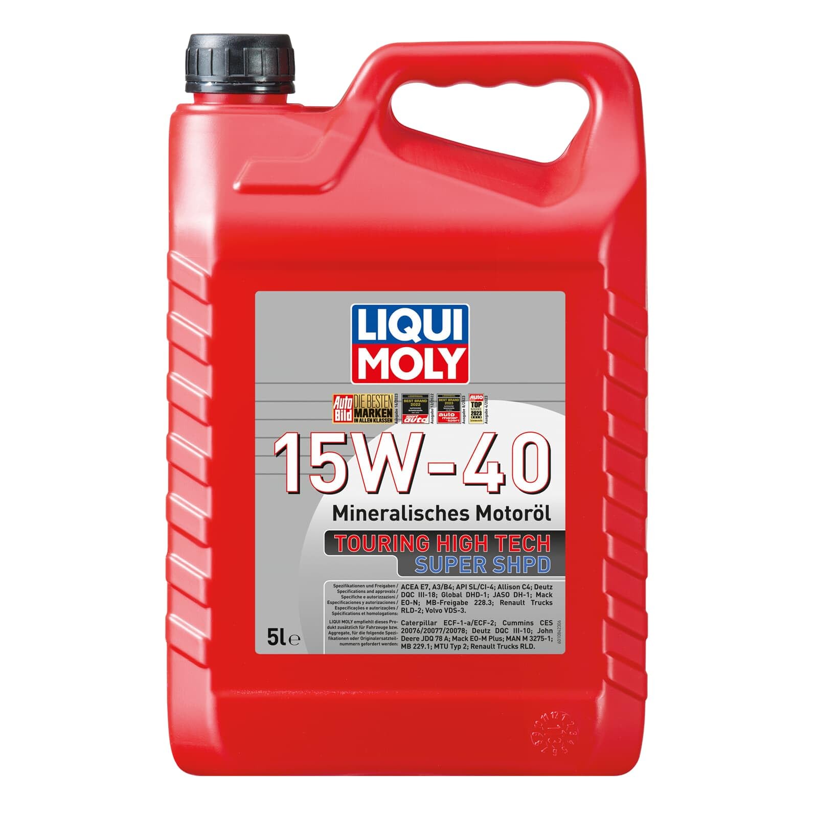 LIQUI MOLY Touring High Tech Super SHPD 15W-40 | 5 L | mineralisches Motoröl | Art.-Nr.: 1084 | 1084, Touring High Tech Super Shpd 15W-40