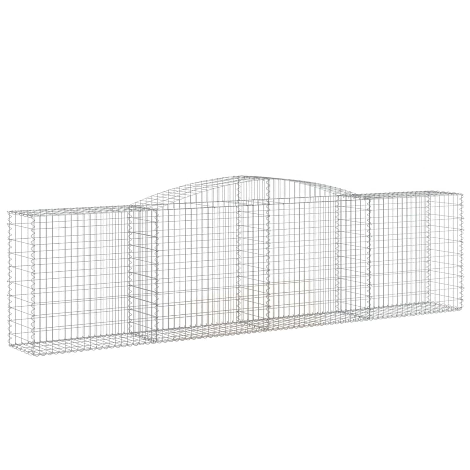 Gabione mit Hochbogen 25er Set Verzinkt 400x50x120cm