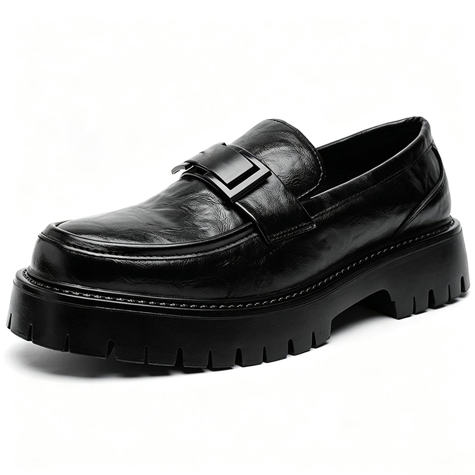 Mocassini da Uomo con Plateau Scarpe Eleganti in Pelle