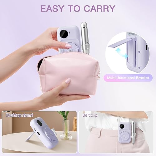 Miniatura 7 de Madenia Taladro de uñas profesional recargable, lima de uñas eléctrica portátil de 45000 RPM, lima E para uñas de gel acrílicas, adecuada para uso