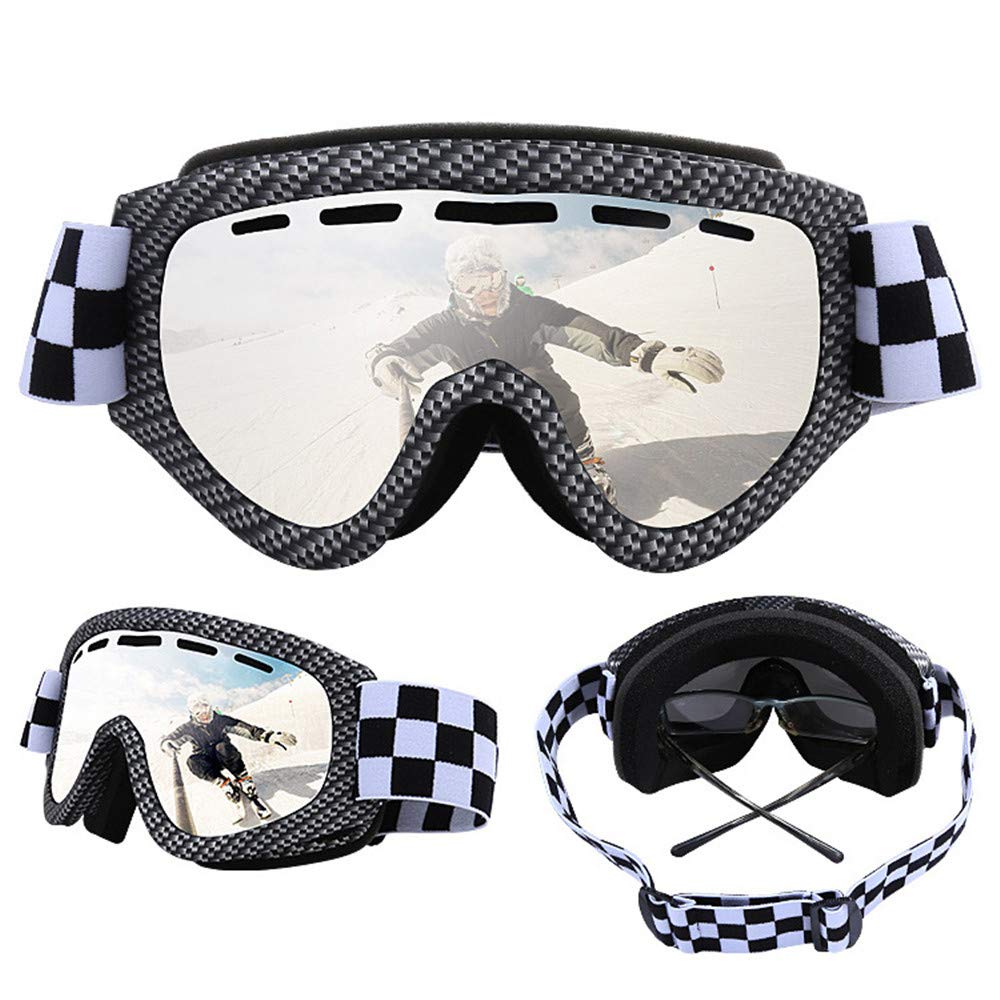 Lunettes de Ski pour Enfants, WideView DoubleLayer Anti, Protection extérieure Contre Le Vent et la Neige pour Les Lunettes de Ski d'alpinisme pour Enfants
