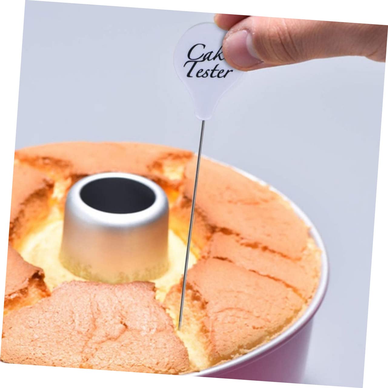 Ciieeo 4Pcs Stainless Steel Cake Tester Probes Reusable Kitchen Cake Test Tool for Baking Cakes Brownies Cupcakes Easy to Clean for Baking