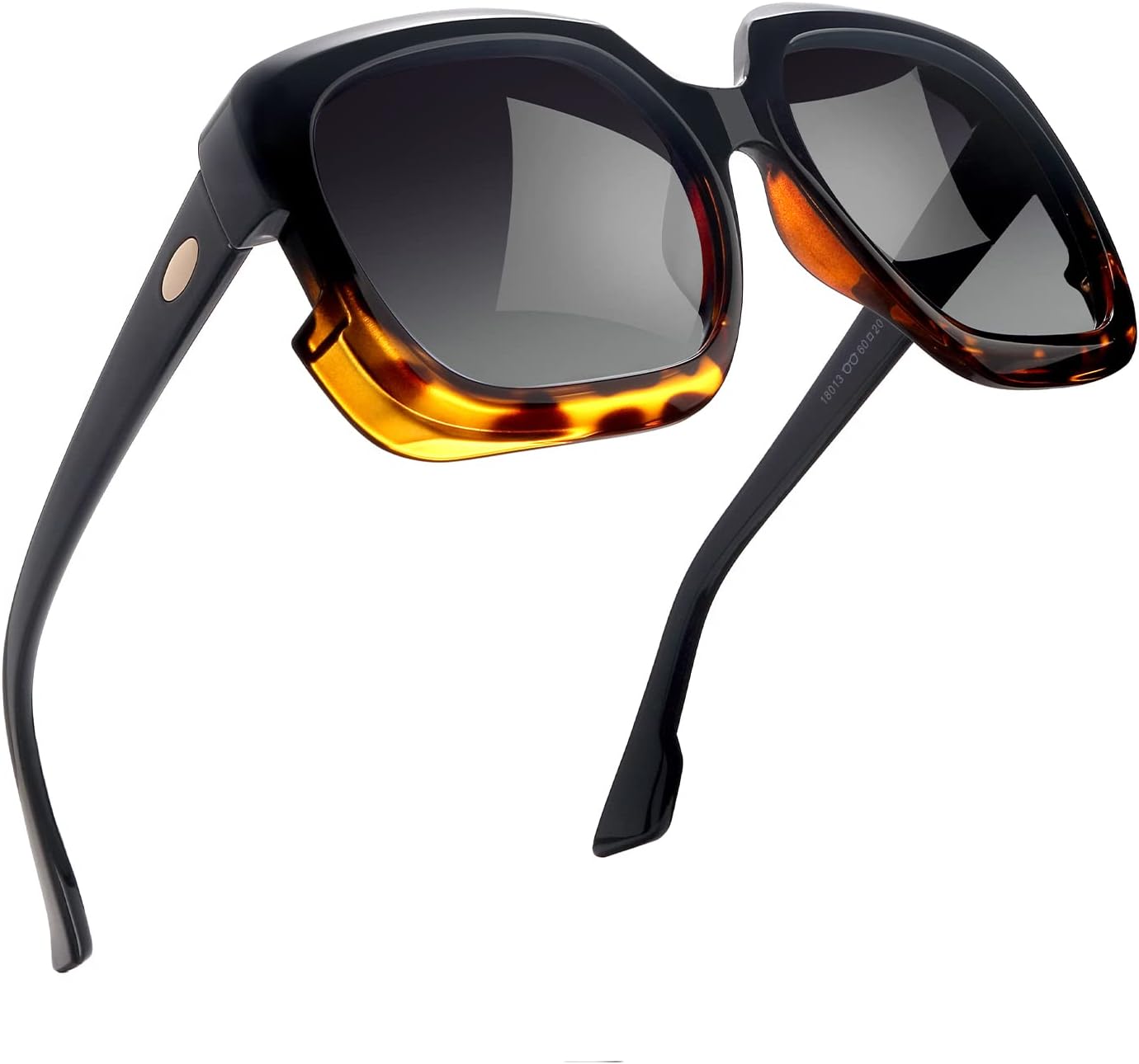 LVIOE Oversized Polarized Square Sunglasses for Women Big Wide Frame UV400 Gradient Shades LS18013