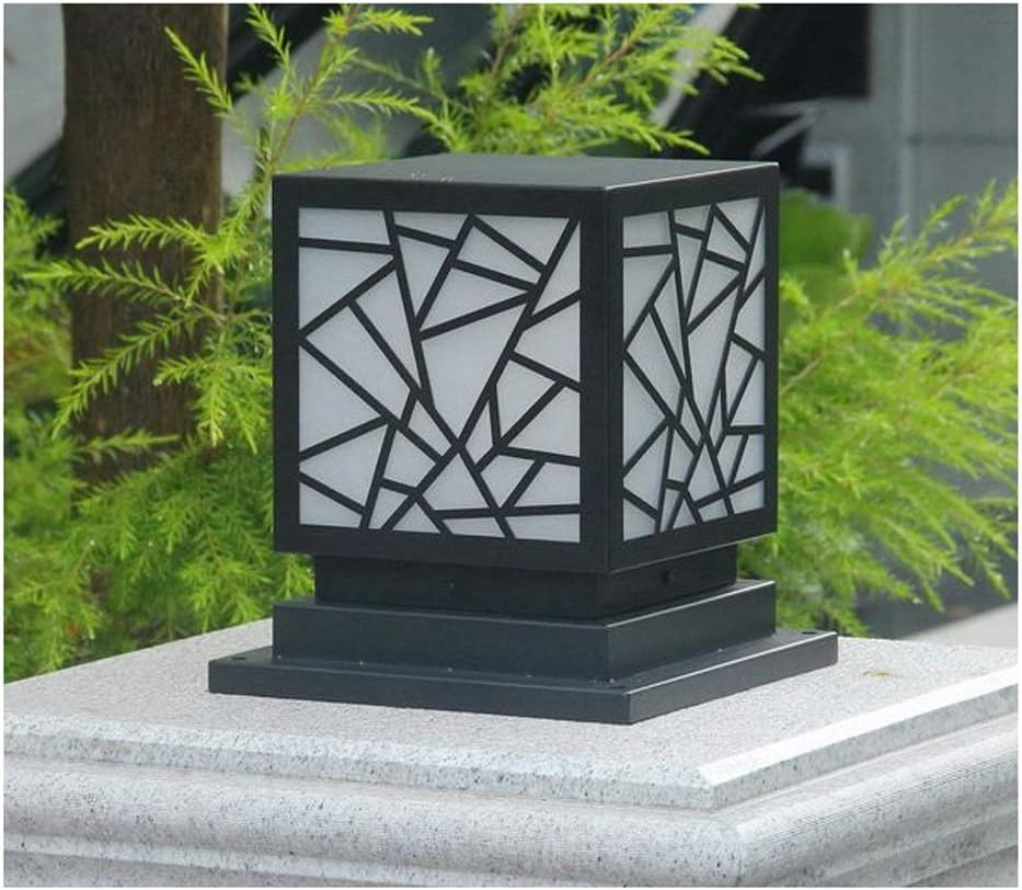 Lamp Outdoor Garden Lamp Post Lamp Modern Minimalist Column Head Lamp Waterproof Garden Landscape Lamp Iron Outdoor Lamp (Size : 30cm) (20cm)