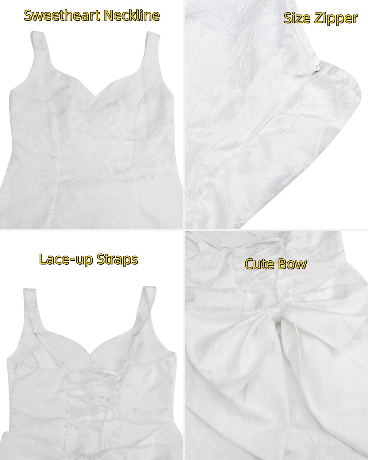 JUMISEE Jacquard Satin Homecoming Dress with Bow Elegant Embroidery A Line Graduation Mini Dress Short Prom Dresses - Image 6