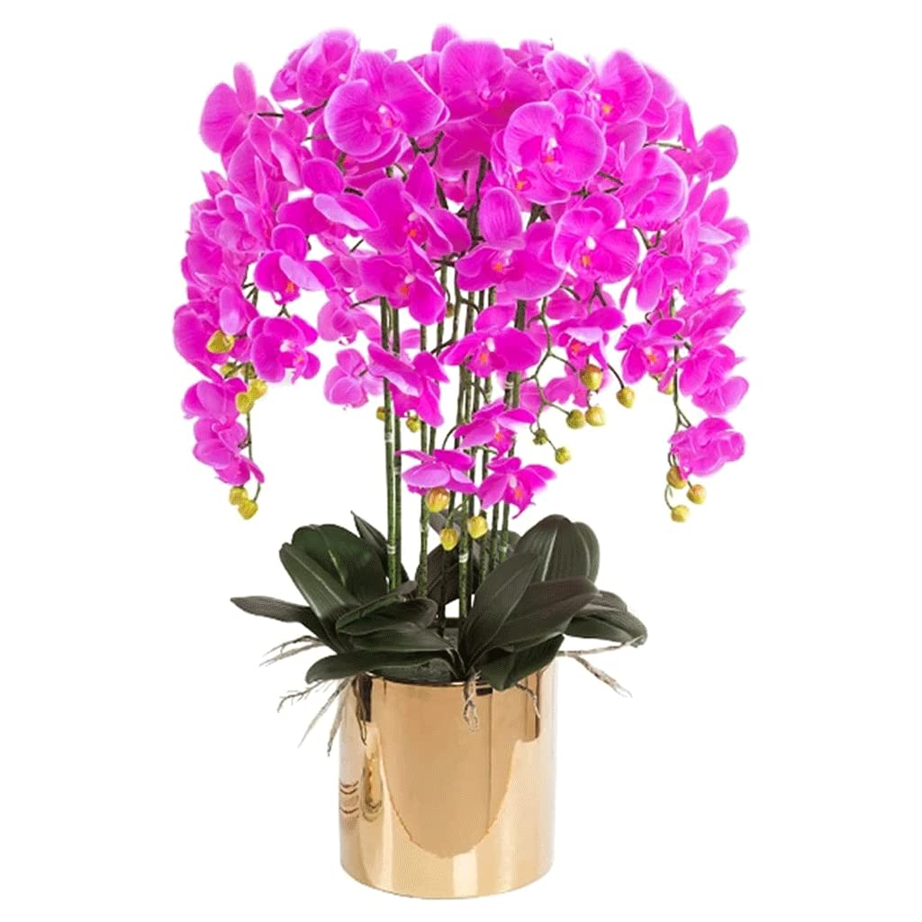 XDLEDMKIZ Orchid Artificial Flowers Faux Orchids Large Indoor Artificial Phalaenopsis Flowers Arrangement Flower Bonsai Artificial Flowers Decoration natural look