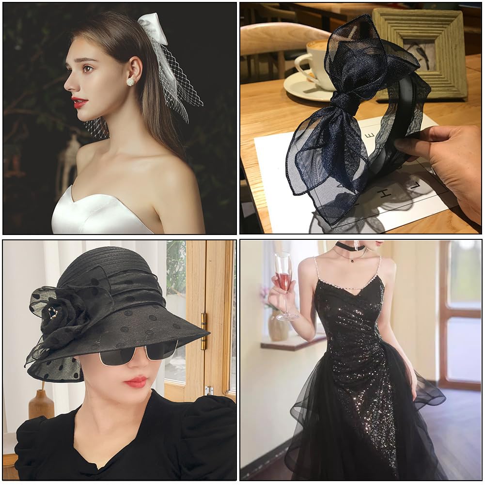 Taśma siatkowa 15 cm, elastyczna taśma Crinoline, sztywne włosie końskie, warkocz, ozdobna, taśma usztywniająca, warkocz, horsehair do szycia, sukni ślubnej, sukienki, akcesoria