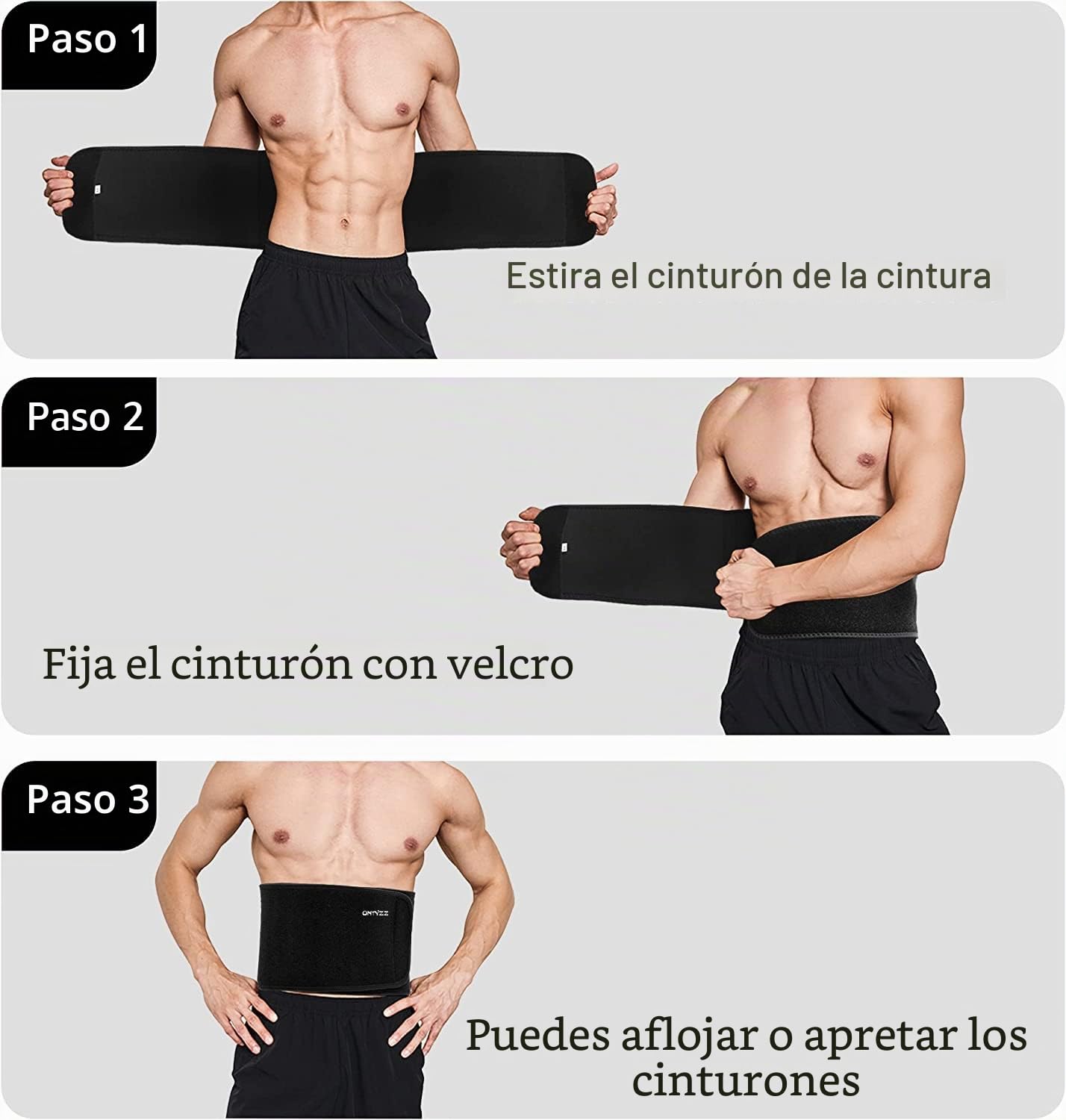 ONTYZZ Cinturón Lumbar Culturismo Ajustable Corrección de Postura para Alivio del Dolor de la Protección del Deporte Cinturón de Cinturón de riñón Soporte para la Espalda Adulto/XL