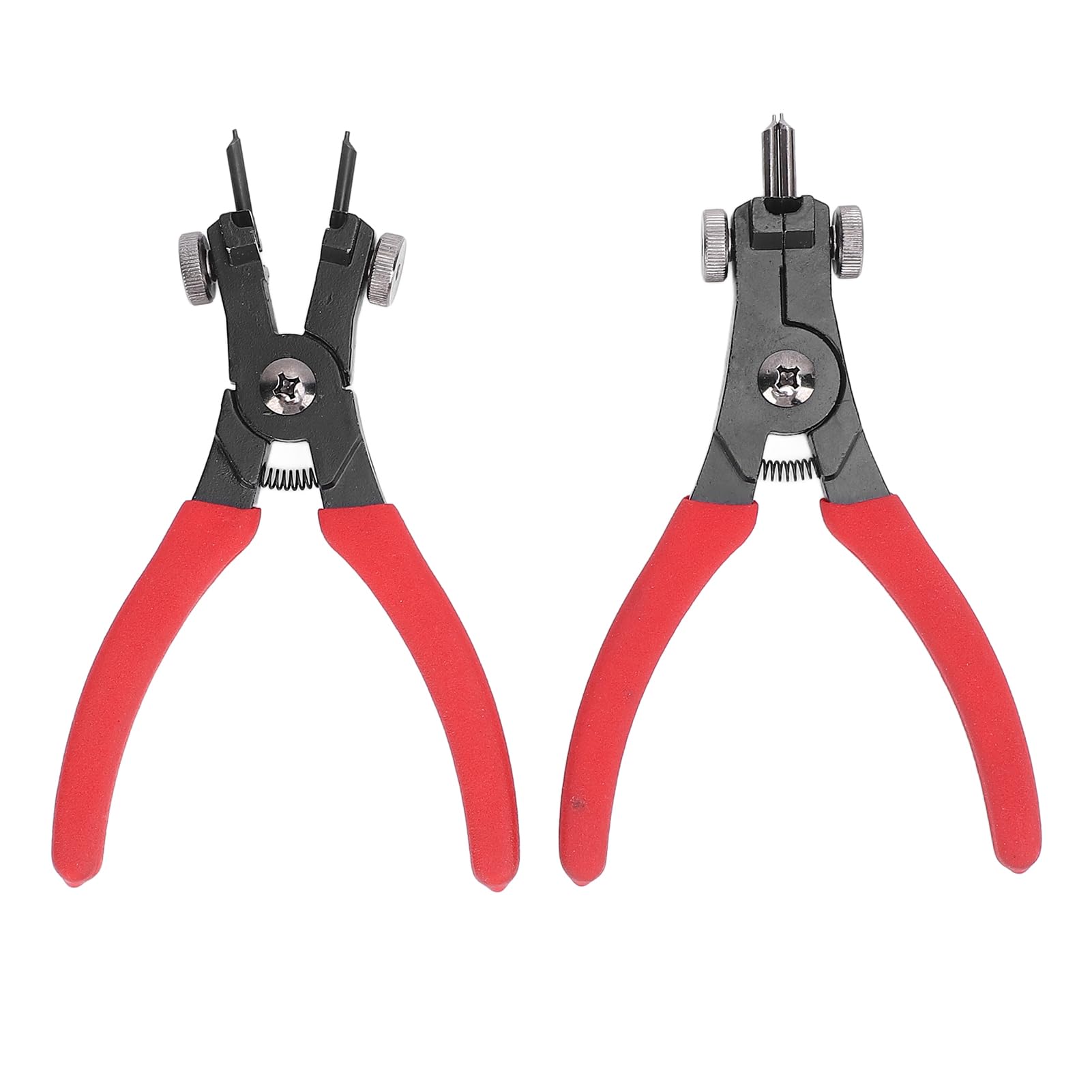 2PCS Adjustable Snap Ring Pliers Set, Internal External Circlip Pliers for Automotive Maintenance, Ergonomic Grip, Precise Jaw Design, Durable Metal Construction