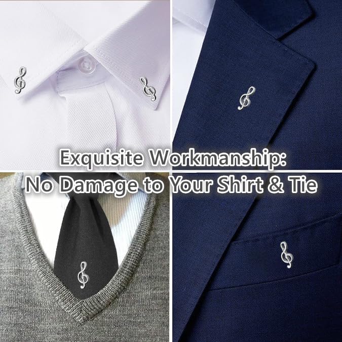 Image of Lapel Pin for Men, Tie Pins for Men, Mens Tie Tacks, Mens Suit Lapel Pins for Wedding, Gold Lapel Pins for Suits Hats Scarfs, Silver Hat Pins for Women, Brooch for Women, Tie Shirt Jewelry Accessories