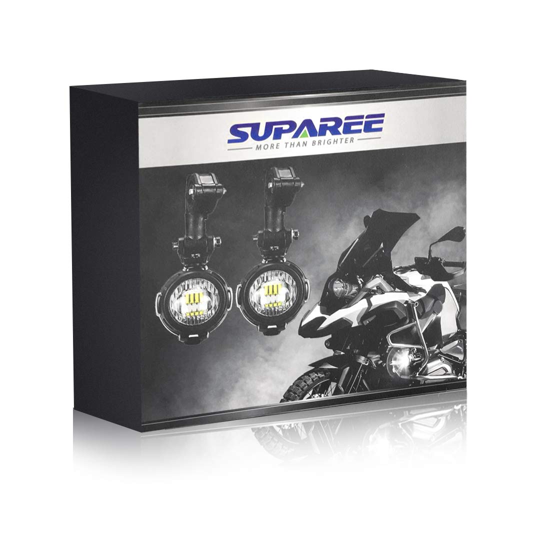 SUPAREE Motocicleta Luces de Niebla LED,Lámparas Auxiliares 40W Lámparas de Conducción de Haz Puntual para Motocicletas Universales