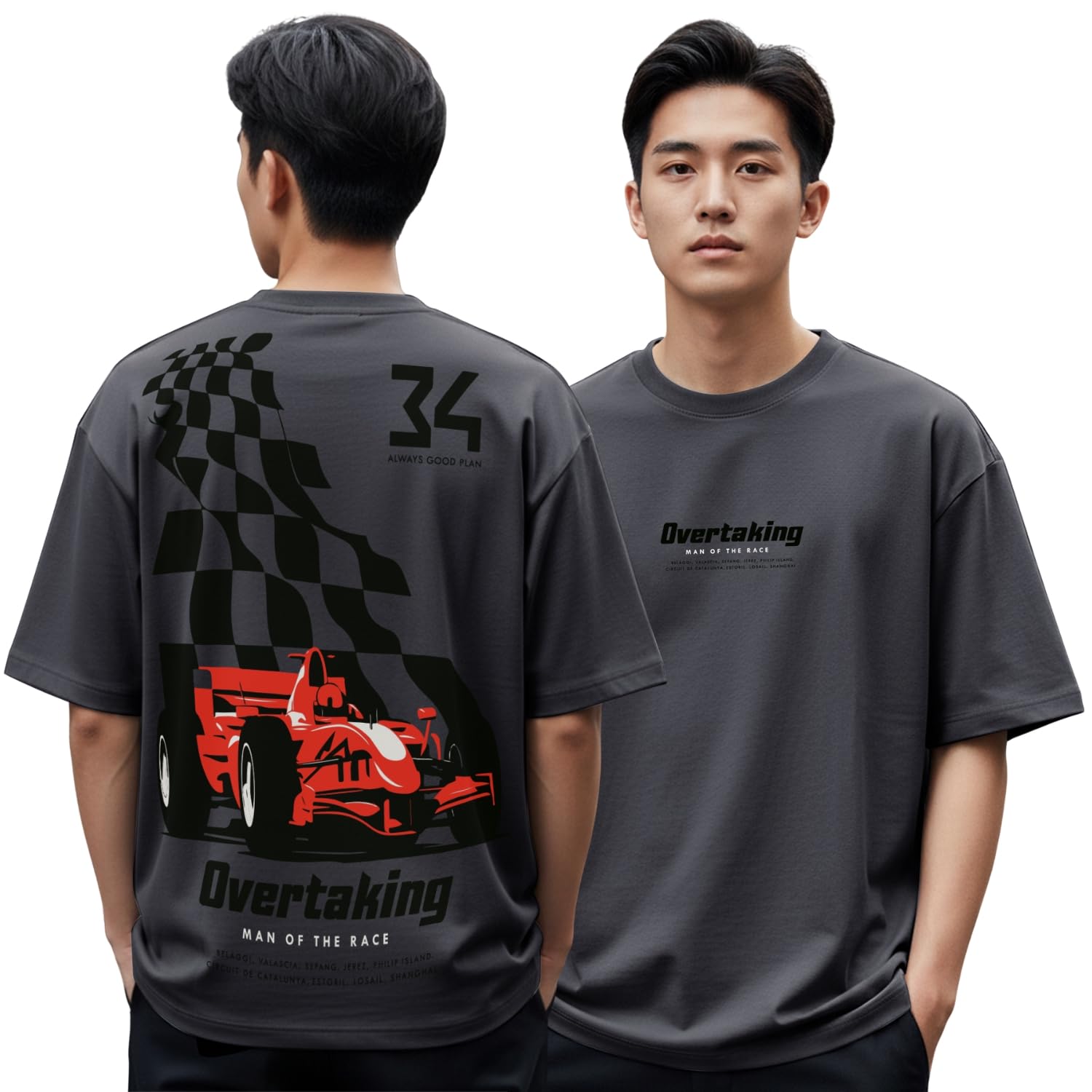 Jump Cuts || Mens|| Car Printed || Round Neck || Half Sleeve || Cotton Blend || T-Shirt-image-32