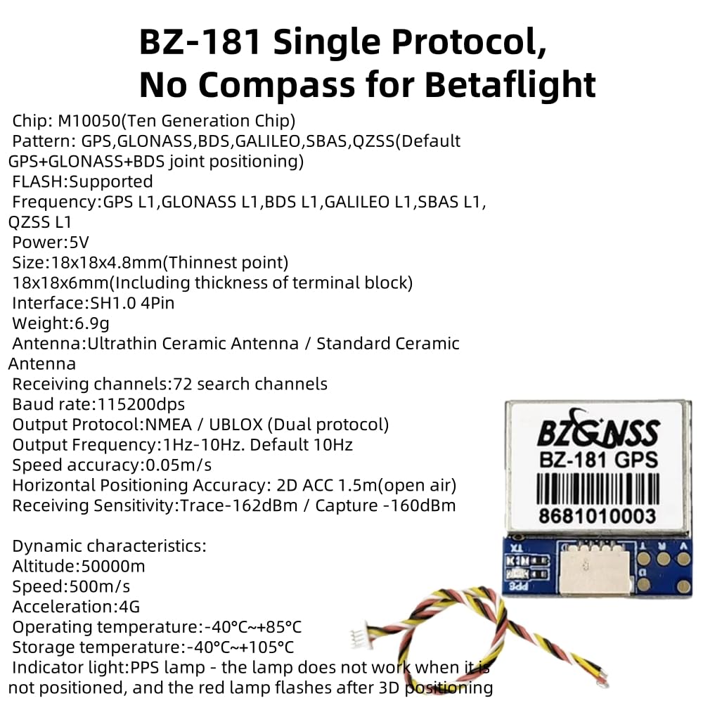 Amazon.com: Dual Protocol GPS Module for FPV Drone Rescue BZGNSS