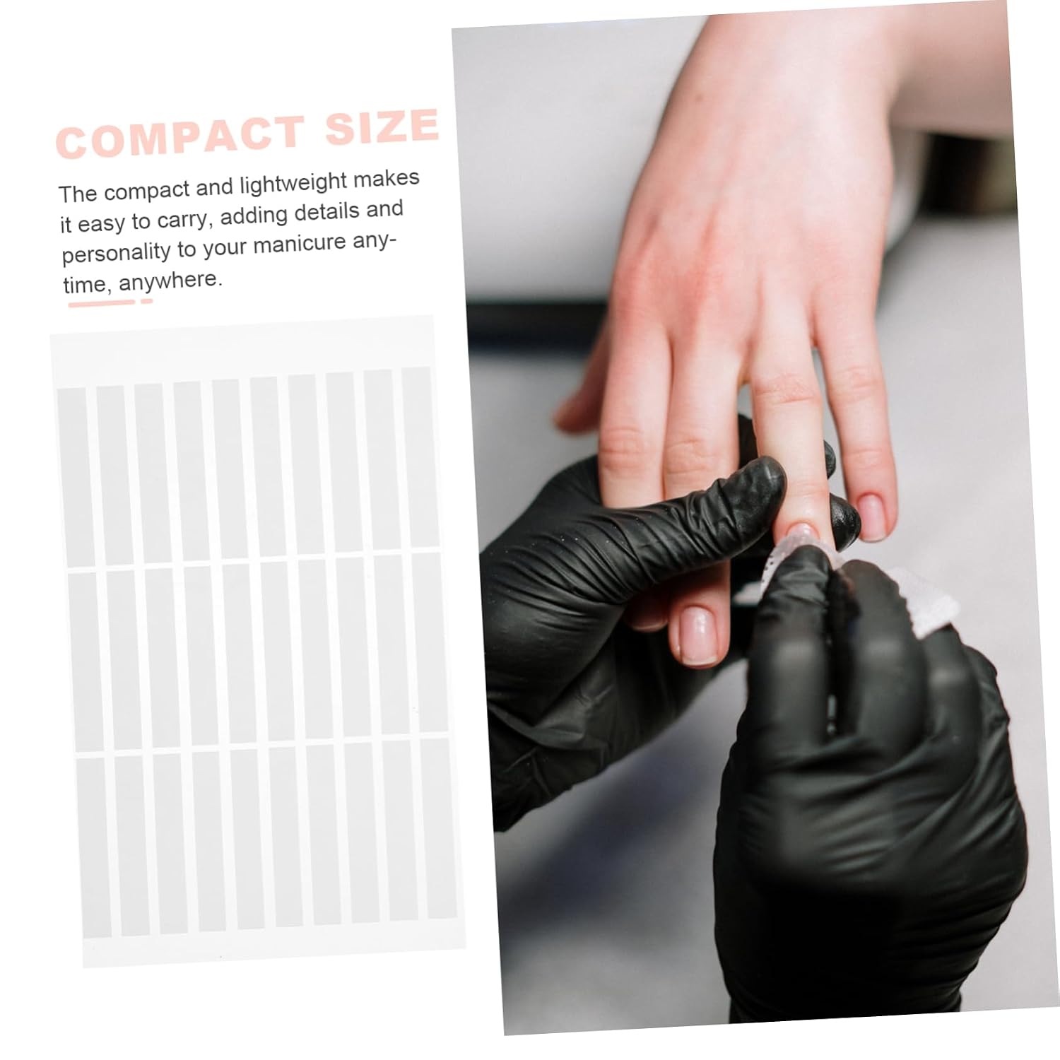 VALICLUD 10pcs Double-Sided Nail Adhesive Tape for False Nails Jelly Glue Stickers for Easy Peel Stick Application for Stylish Manicure