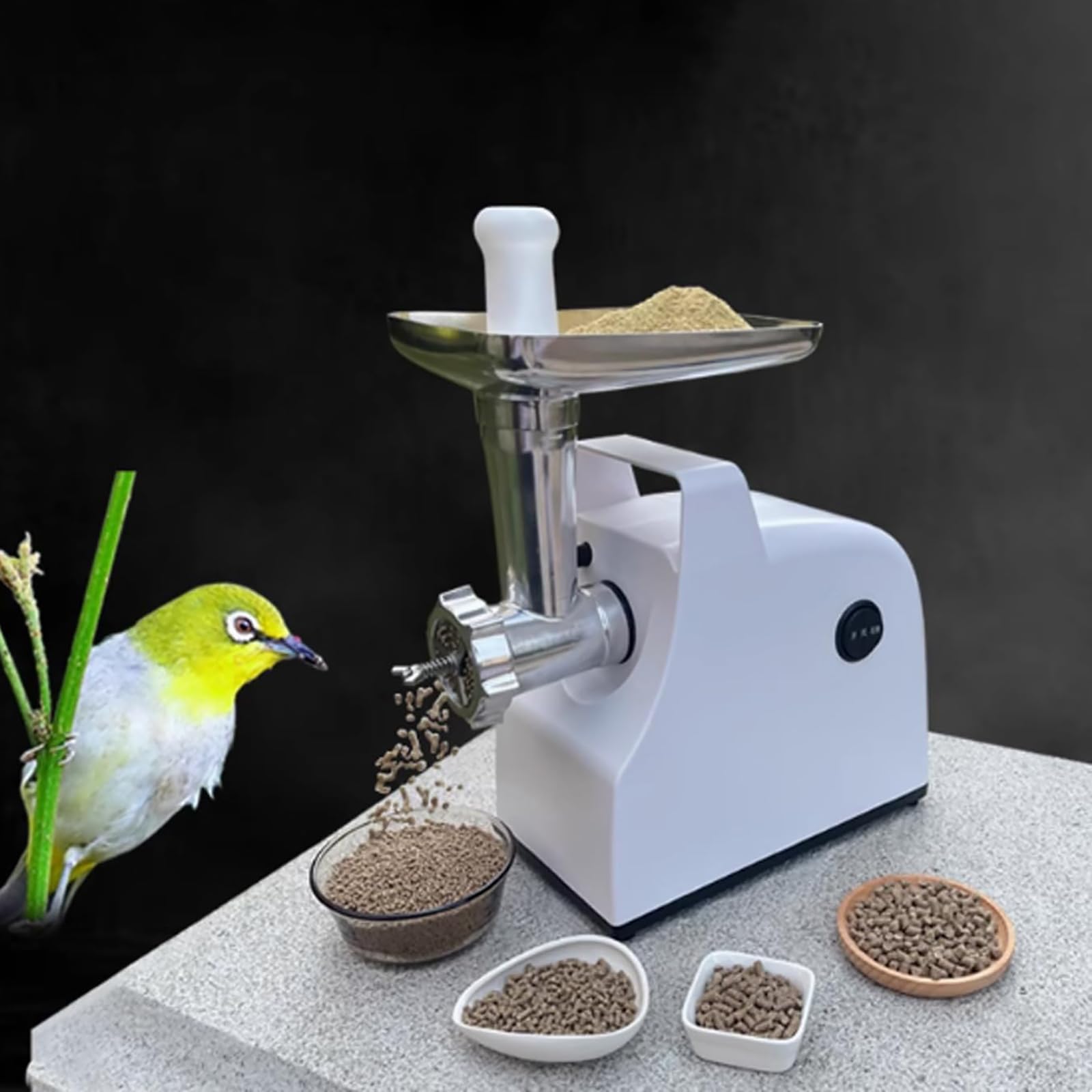 Electric Animal Feed Food Pellet Machine, Dog Cat Food Pellet Mell Making Machine with 2.5/5/7 Mm Grinding Discs, Low Noise Operation for Making Cat Rabbit Chicken Feed