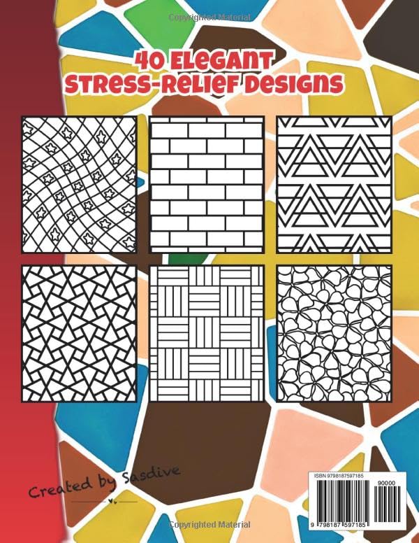 Timeless Patterns: Large Print Edition Part 3: An Adult Coloring Book with Elegant Geometric Patterns for Relaxation, Mindfulness & Stress Relief image 3