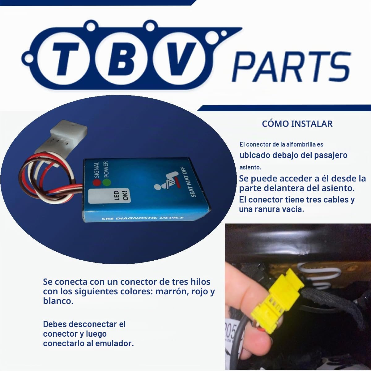 Herramienta auxiliar de diagnóstico – sensor de ocupación asiento pasajero compatible con W169 2004-2012 W245 2004-2008 W163 1998-2005