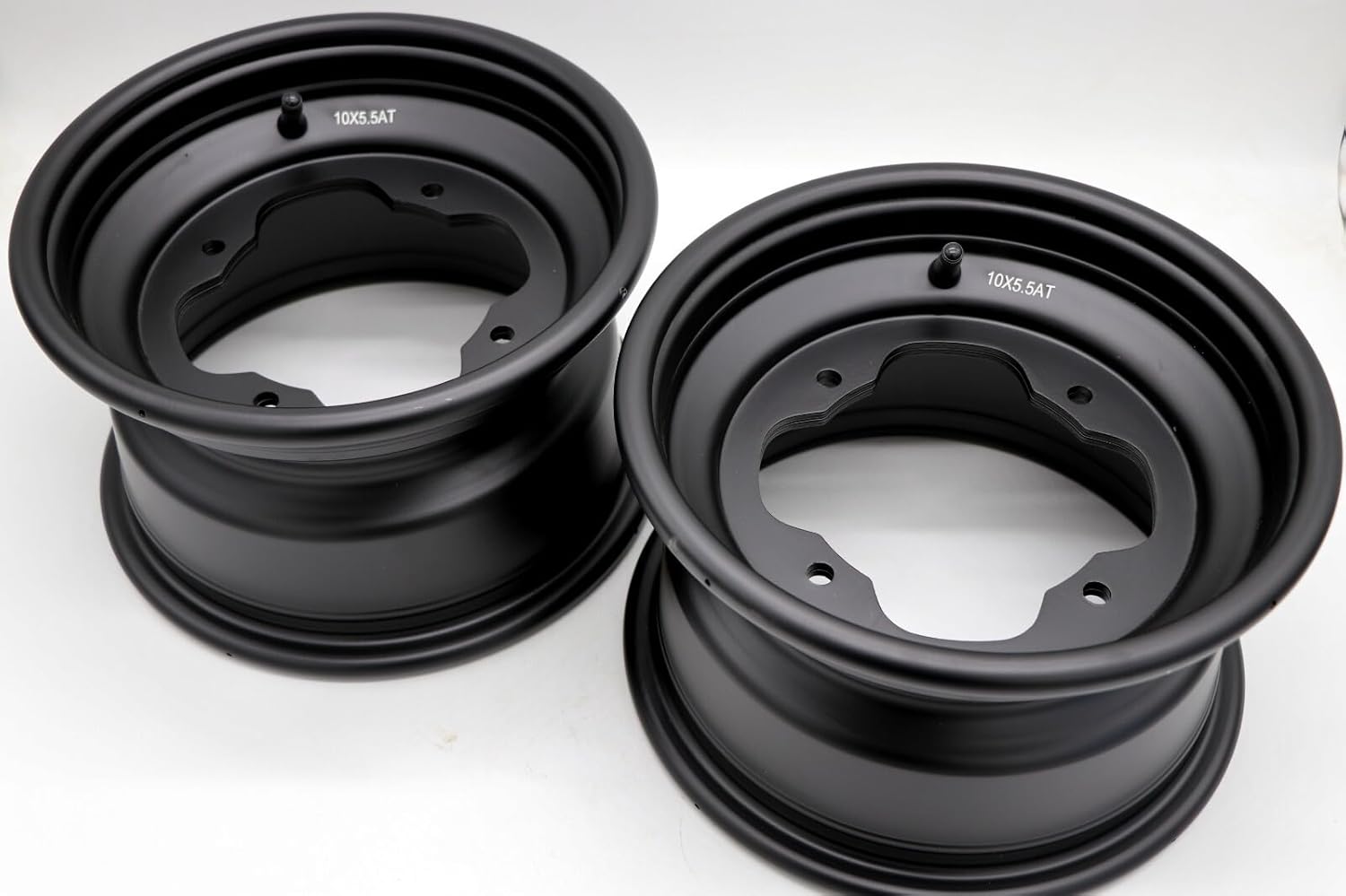 Vito's Performance 2 x 10" front aluminum wheels rims 4x156 Compatible with fits Yamaha Banshee Raptor 700 YFZ450r BLACK