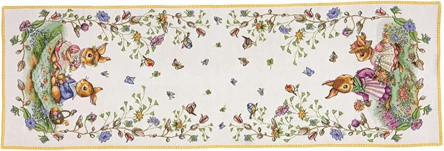 Villeroy & Boch  Spring Fantasy bieżnik na stół, bieżnik, wiosna, dekoracja wielkanocna, dekoracja wielkanocna, prezent na Wielkanoc, podkładka, nadaje się do pralki, bawełna/poliester